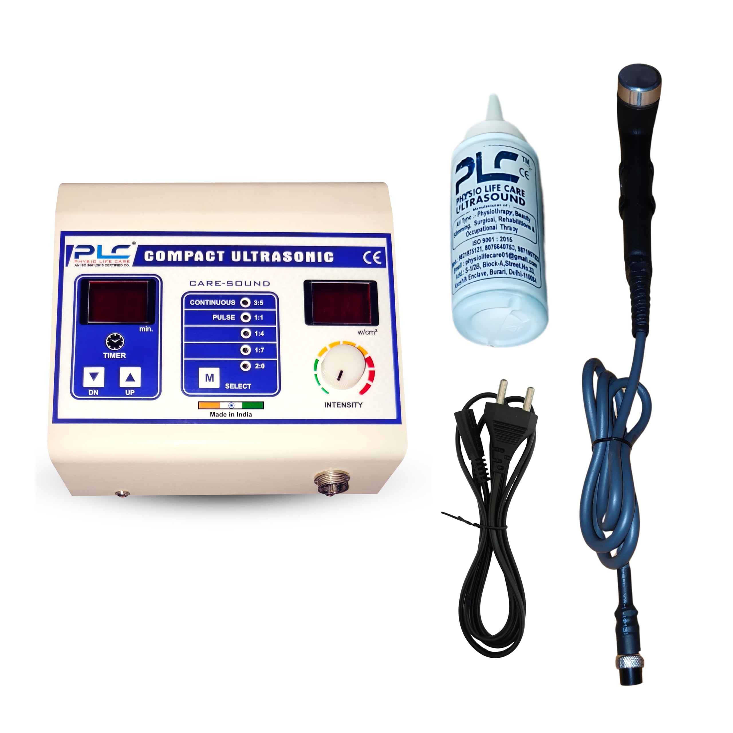 Physio Life Care Mini Ultrasound Physiotherapy Machine, 1 Mhz Compact Therapy With Timer, Portable Mini Ultrasound Device For Pain Relief, 1 Year Warranty