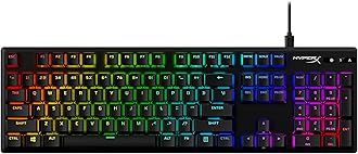 HyperX Alloy Origins PBT - Mechanical Gaming Keyboard, Keycaps, RGB Lighting, Compact, Aluminum Body, Adjustable Feet, Customizable with NGENUITY, Onboard Memory Clicky Switch, Black