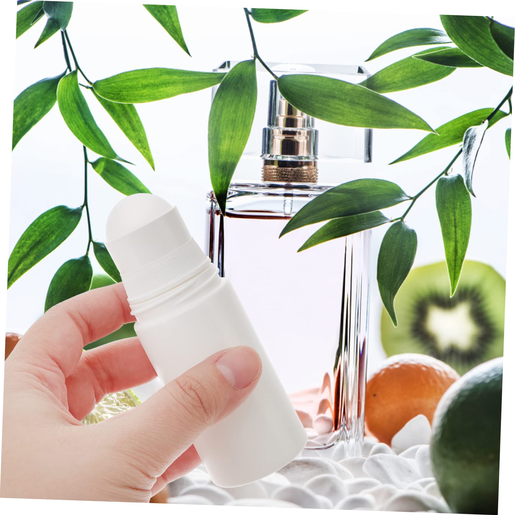 Flaconi Roll-On Vuoti per Oli Essenziali 50ml 10 Pezzi, Plastica Bianca | Contenitori Ricaricabili Formato Viaggio, Roll-On Liscio, per Aromaterapia e Oli Essenziali, Plastica Bianca