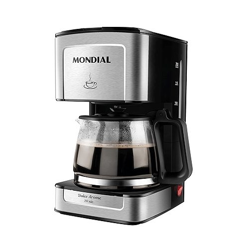 MONDIAL Cafeteira Elétrica Dolce Arome, 110V, 550W, Preto/Inox - C-43-20X-SI