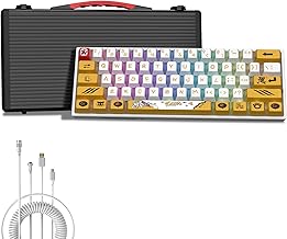 HITIME XVX M61 60% Mechanical Keyboard with Keyboard Travel Case,Wired/2.4G Wireless Gaming Keyboard with Coiled Cable,Hot Swappable Custom Computer Keyboard for Desktop PC/Laptop Mac, Limited Edition