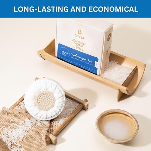 Miniatura 7 de Barra de champú de agua de arroz para el crecimiento del cabello con aceite de coco, barra sólida para fortalecer y engrosar el cabello,