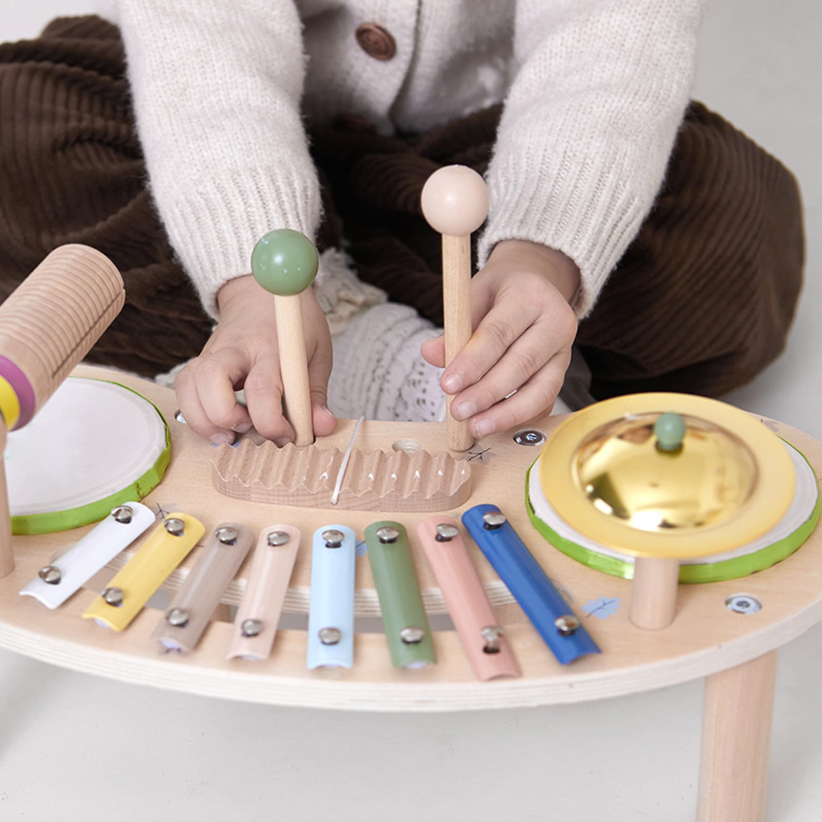 Batería Infantil Xilófono de Madera 7 en 1 | Juguete Sensorial Musical para Niños Pequeños, Preescolar, Jardín de Infancia, Escuela en Casa, Guardería, Sala de Juegos,