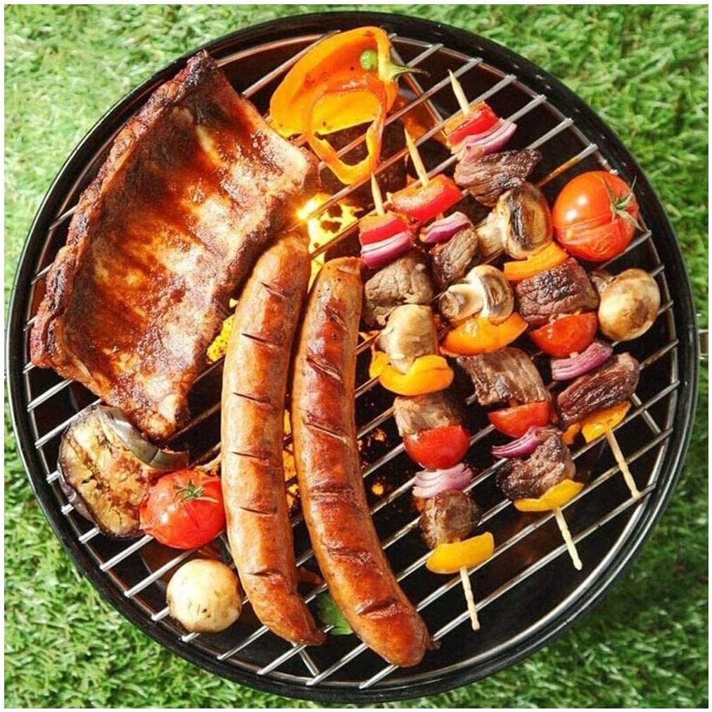 Grille Węglowe Plenerowy Grill Grill Piec Zewnętrzny Przenośny Okrągły Grill Węglowy Grill Z Pokrowcem Na Piknik Na Zewnątrz Grill Kempingowy