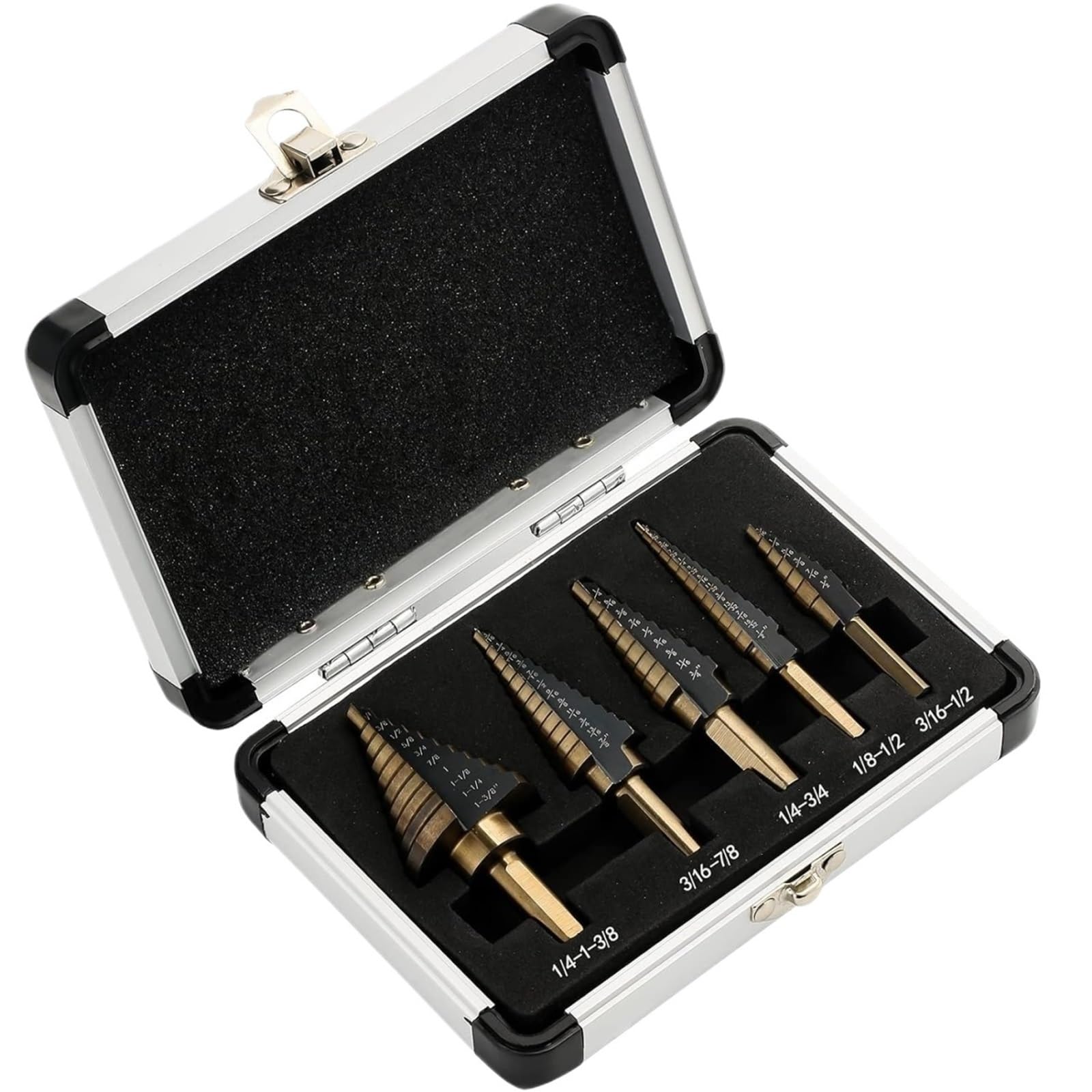 Set Di Punte For Trapano A Gradini Porosi Da 50 Pezzi HSS 4241 In Lega Di Cobalto; Punte Da Trapano Coniche A Gradini Adatte