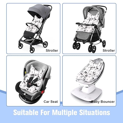 Miniatura 7 de KAKIBLIN - Cojín de asiento de automóvil para niños pequeños, cojín de apoyo para la cabeza y el cuerpo, cojín de apoyo para el cuello del asiento