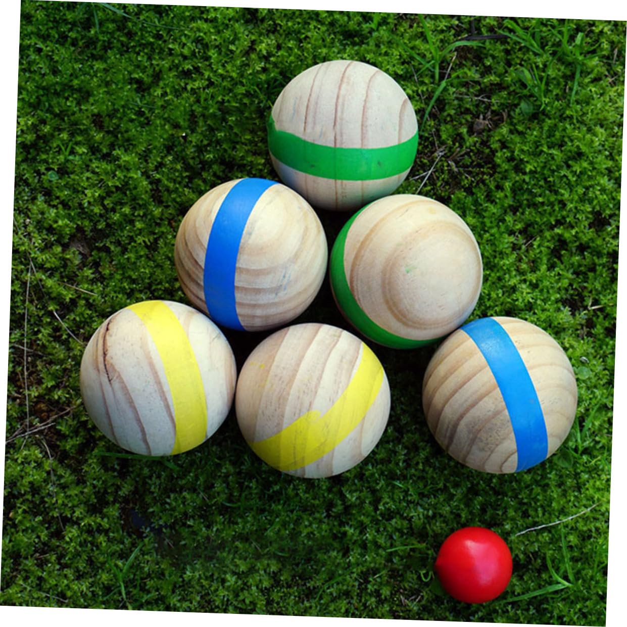 Bocce en Bois 7 Pièces Style Français pour Extérieur et Plage