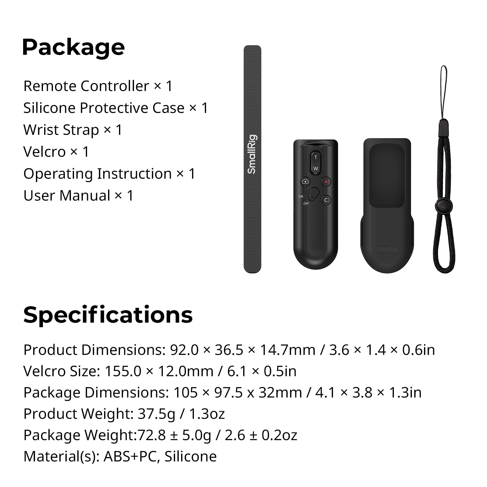 SMALLRIG SR-RG2 Drahtlose Fernbedienung für Sony für Canon für Nikon Kamera, für A7 V, A7 IV, A7RV, A7R IV, A7R III, A7SIII, A6700, FX3, A7C, A7CR, A7C II, ZV-E10, R5, R6, R7, R8, Z50 III, R6 V - 5207