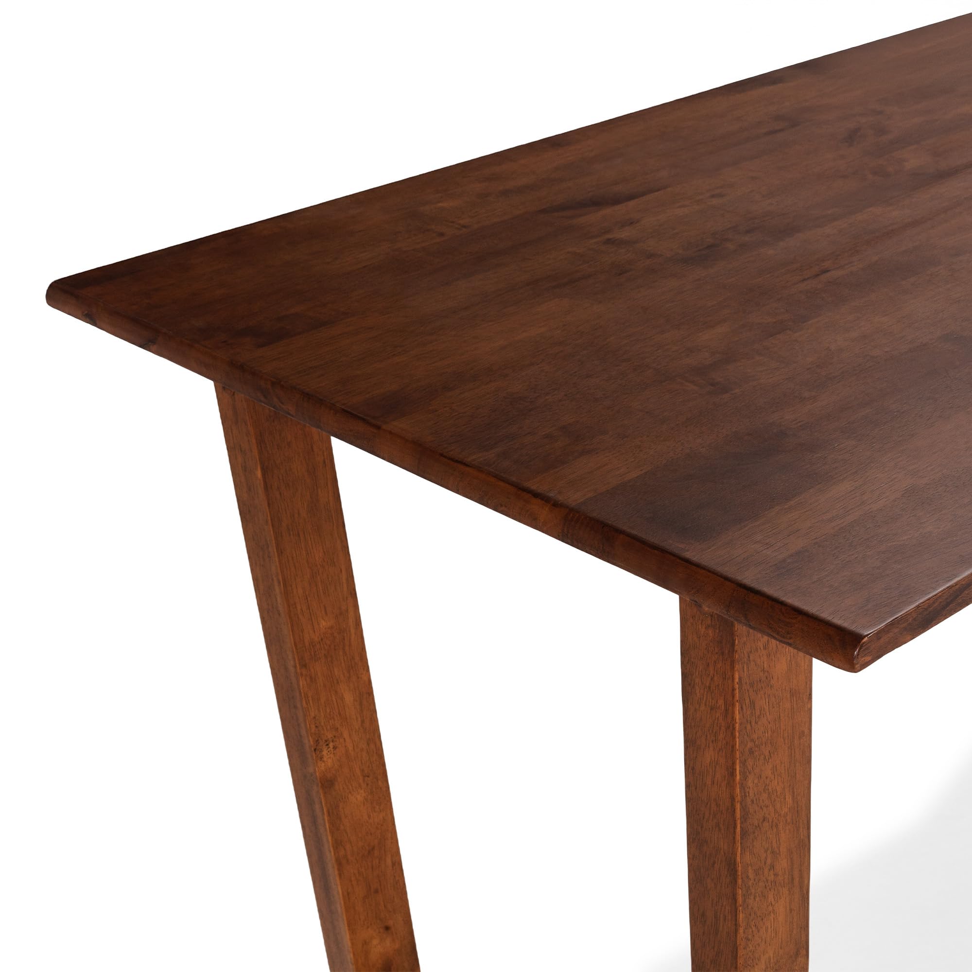 HOMN LIVING Mesa de Comedor Chipre 140x60 cm Color Nogal, Madera Maciza, 140 cm (Ancho) 60 cm (Profundo) 75 cm (Altura)