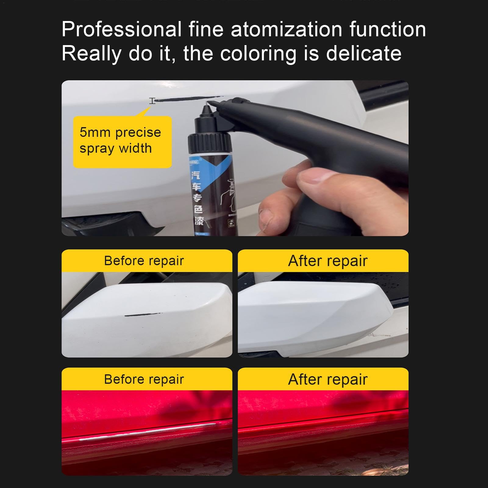 Pulverizador de pintura eléctrico - Pulverizadores de pintura con bomba de aire, rociador de pintura para valla | Pulverizador de pintura portátil con 2 contenedores, pulverizadores de pintura portil