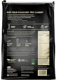 Optimum Nutrition Gold Standard Pro Gainer, Weight Gainer Protein Powder, Vanilla Custard, 10.19 Pound (Packaging May Vary)