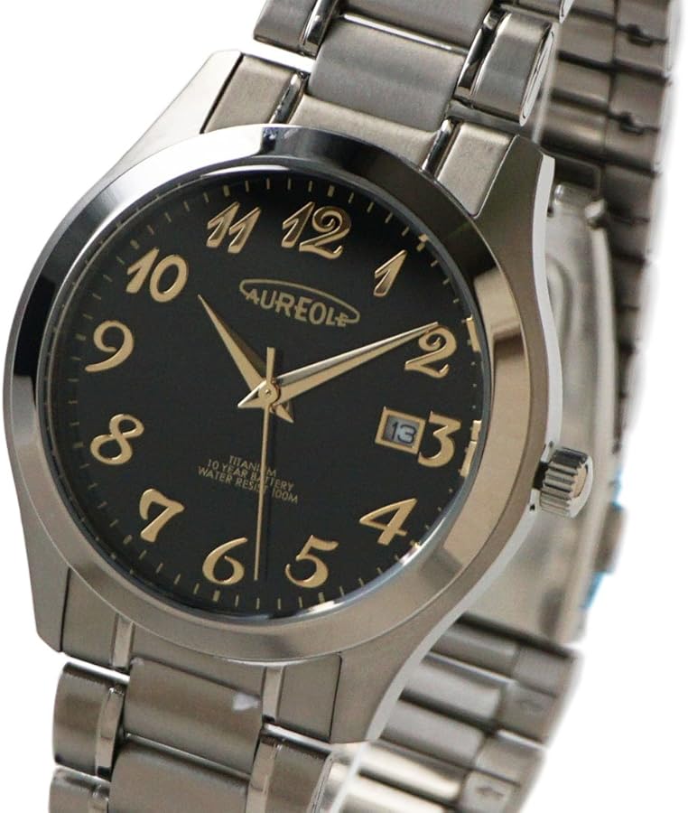 Amazon.co.jp: [オレオール]AUREOLE 10年電池10気圧防水チタンクォーツ