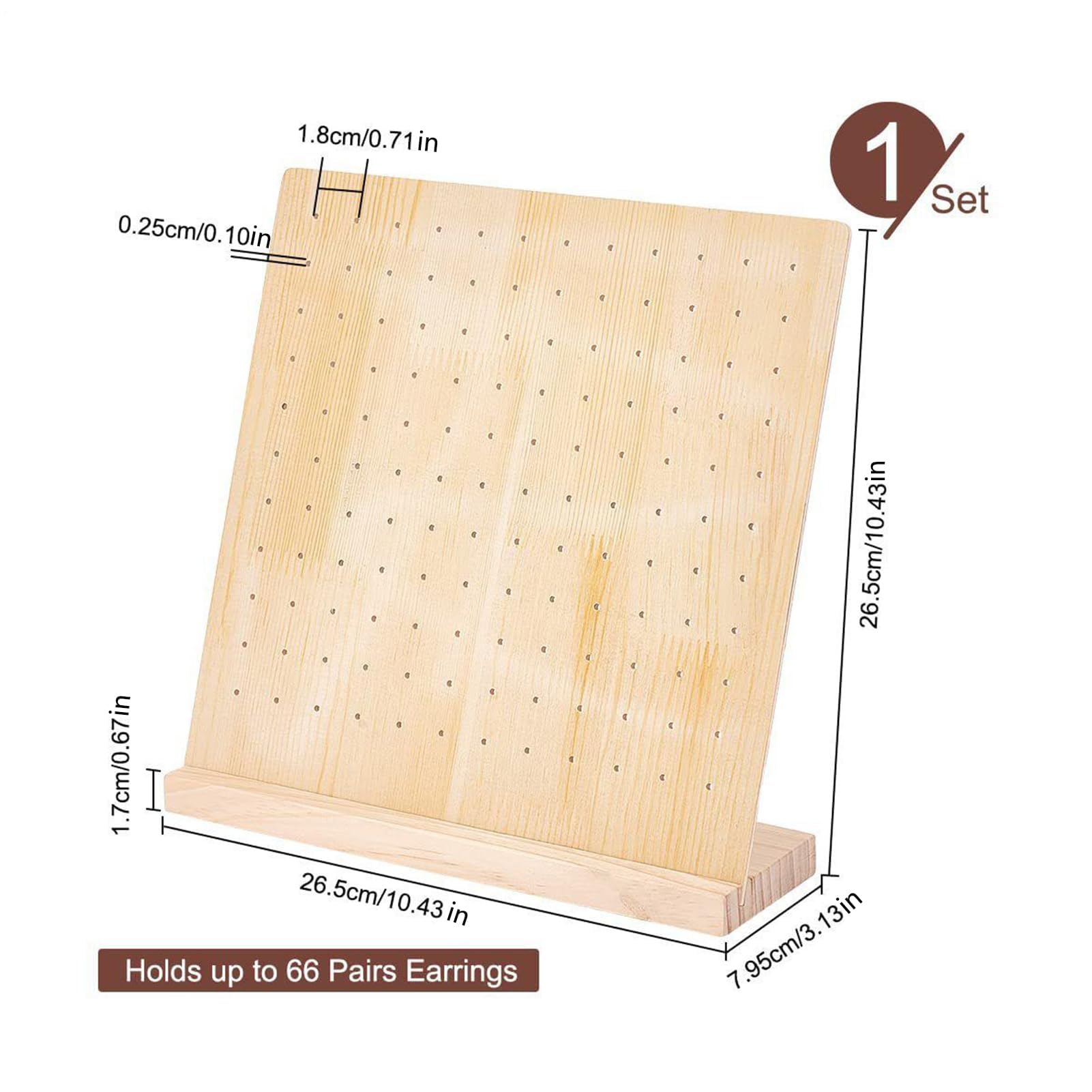 Présentoir de Table Gain Place - Bijouterie et Boucles d'oreilles en Bois | Organisateur Multifonction pour Outils, clés Accessoires créatifs