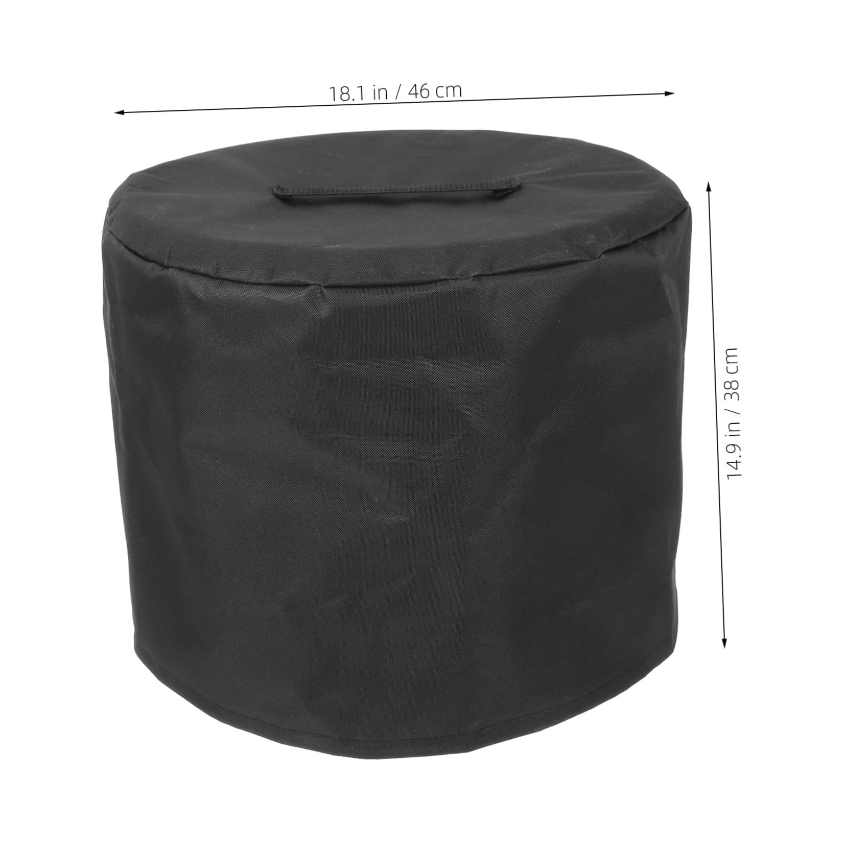 BESTonZON Fire Pit Cover Outdoors Fire Pit Cover 600d Oxford Cloth Black
