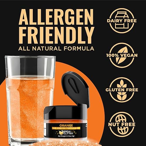 Miniatura 63 de Brew Glitter - Purpurina comestible para bebidas, cócteles, cerveza, adornar bebidas Certificado Kosher y Halal 100% comestible y de grado Azul