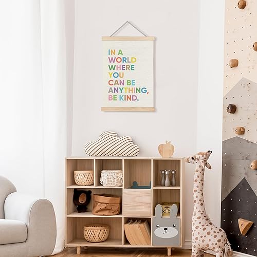 Miniatura 4 de LUVADIAN Póster con texto en inglés Be Kind, In a World You Can Be Anything Be Kind, decoración de pared motivacional inspiradora para aula,
