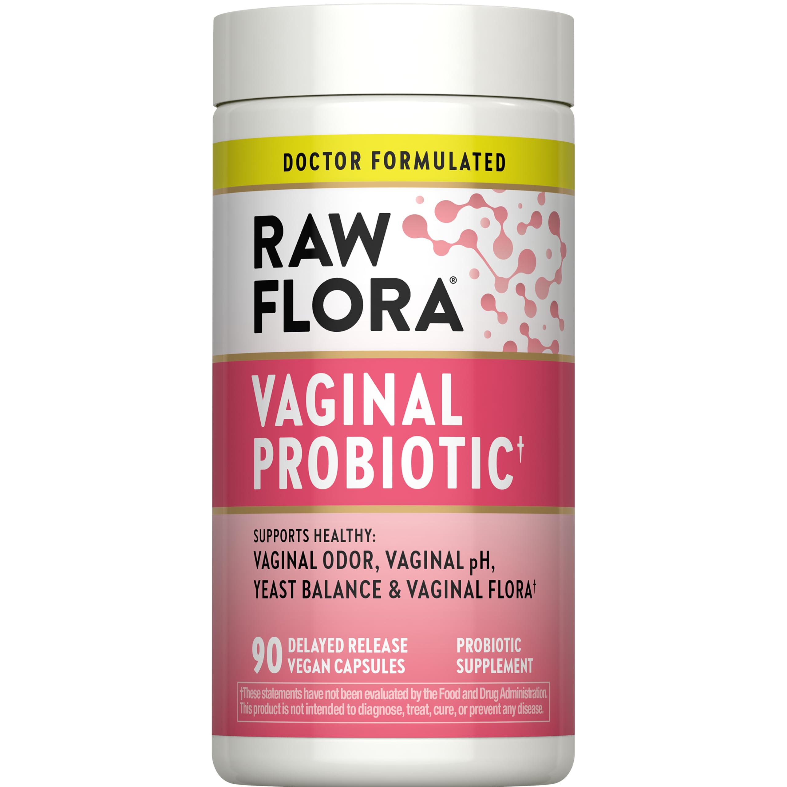 Raw Flora Vaginal Probiotics for Women | 90 Capsules | with Prebiotics