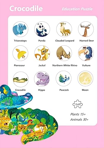 Miniatura 3 de Jigsaw Puzzles for Kids Ages 4-8, 8-10, Colorful Animal Shaped Puzzle Floor Puzzles Children Learning Educational Toys Games Gifts for Boys and