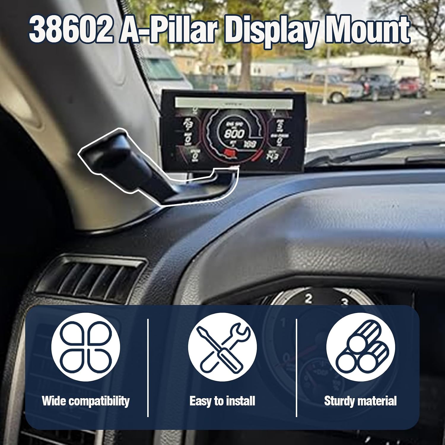 38602 A-Pillar Display Mount Compatible for Ram Trucks 2010-2018