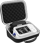 BOVKE Carrying Case Travel Bag Replacement for Omron 10 Series BP7450CAN BP7455CAN BP5450 BP5350 Platinum Blood Pressure Monitor Premium Upper Arm Cuff Digital Bluetooth Blood Pressure Machine, Black