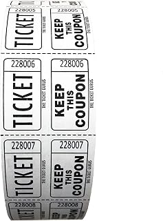 THE TICKET GURUS-Double Raffle Ticket Roll : roll of 2000-(White)