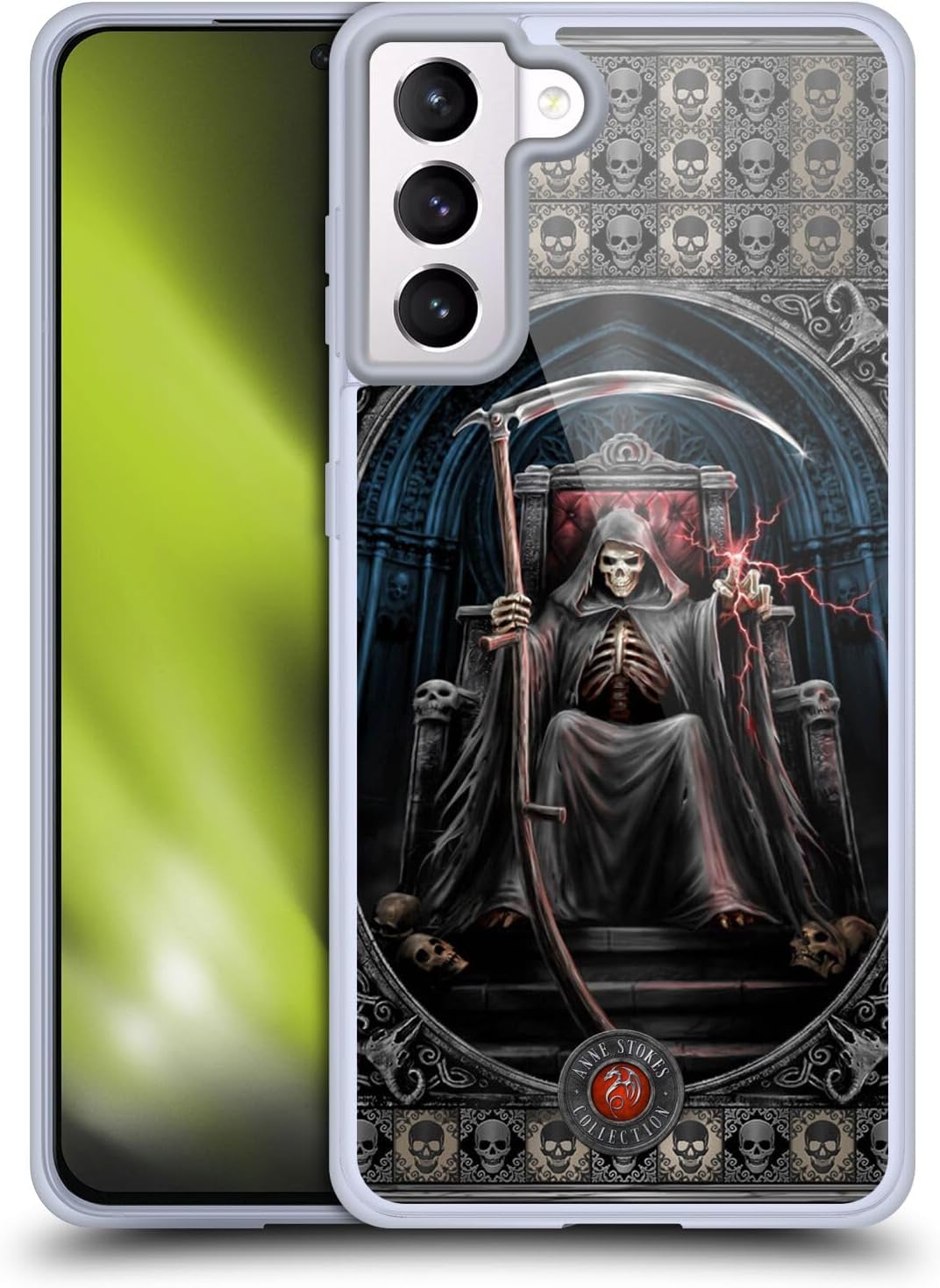 Head Case Designs Officially Licensed Anne Stokes Reaper Gothic Soft Gel Case Compatible with Samsung Galaxy S21+ 5G