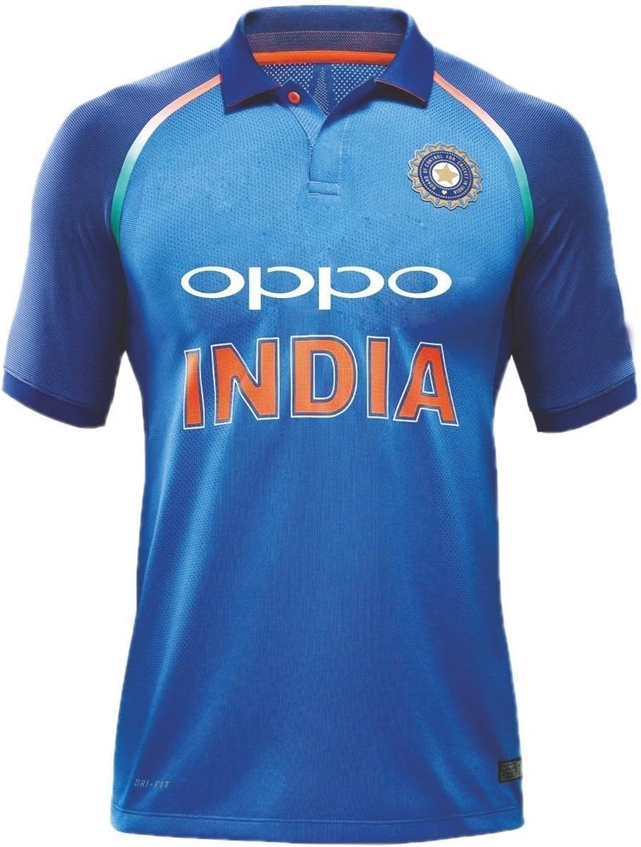 YSG Team India Fan Oppo Cricket Jersey 2017-2018 (Dhoni 7 Half Slevees, 40 inch)