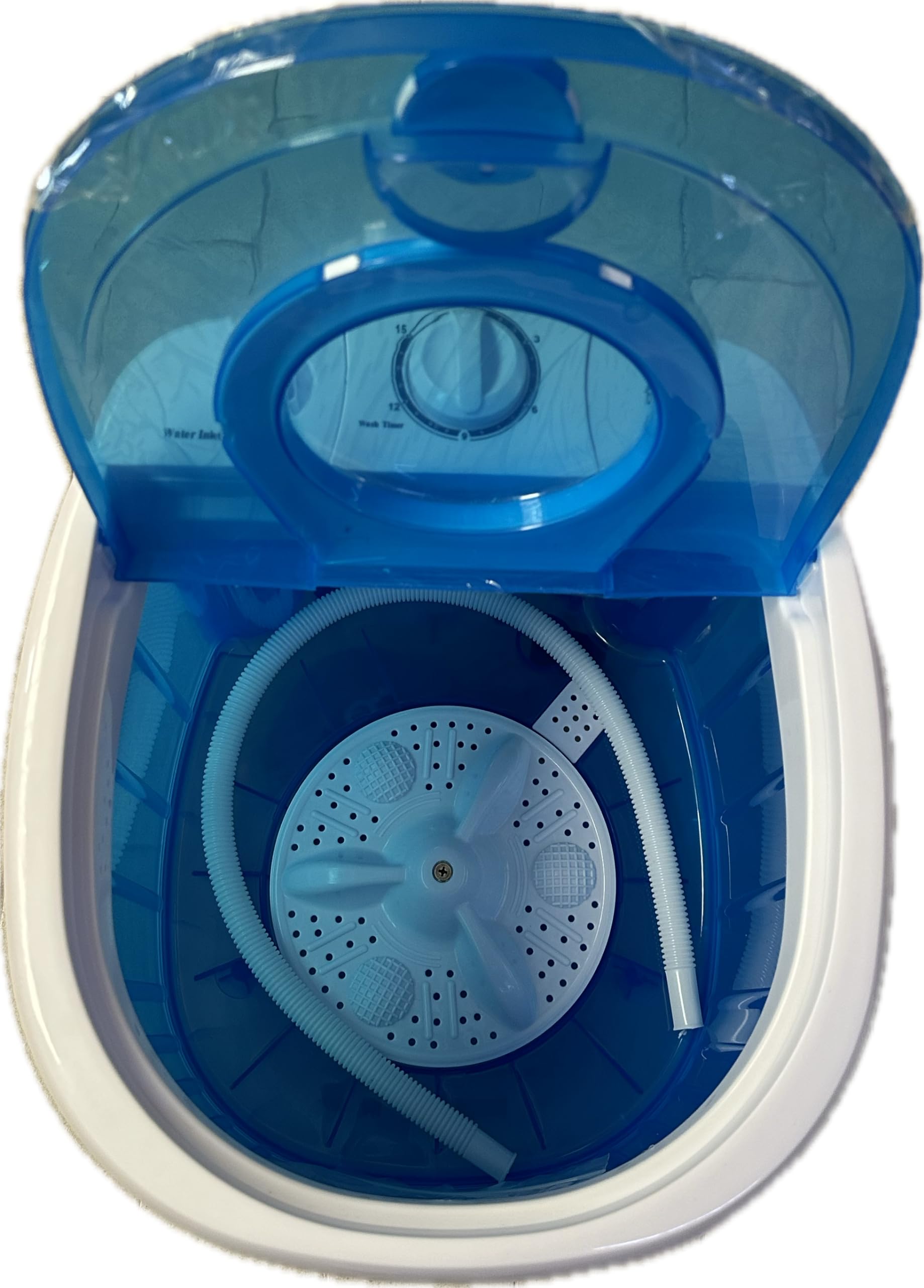 DCG Eltronic ML5950 Portatile Caricamento dall'alto 2kg Blu, Bianco lavatrice