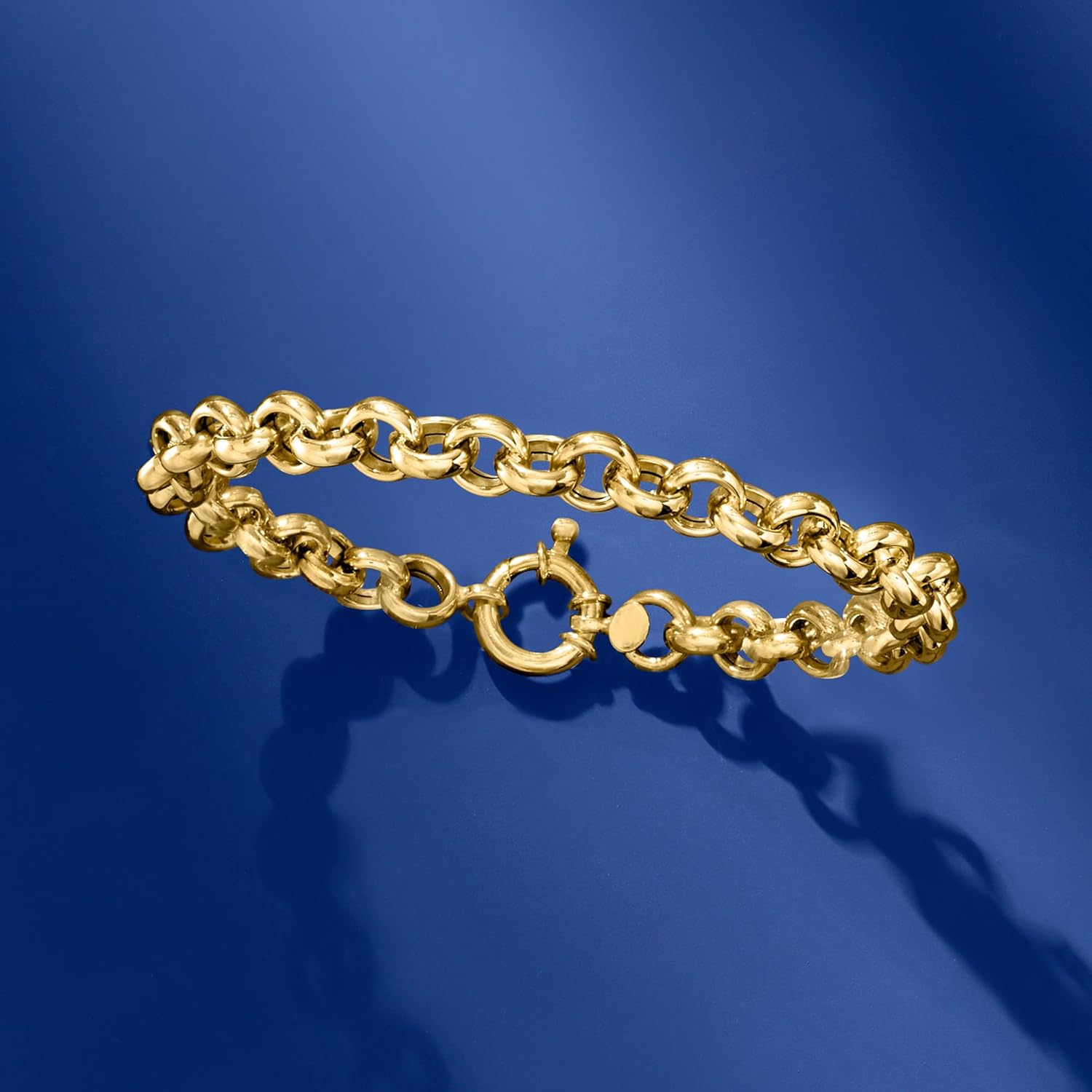 Ross-Simons Italian 14kt Yellow Gold Rolo-Chain Bracelet