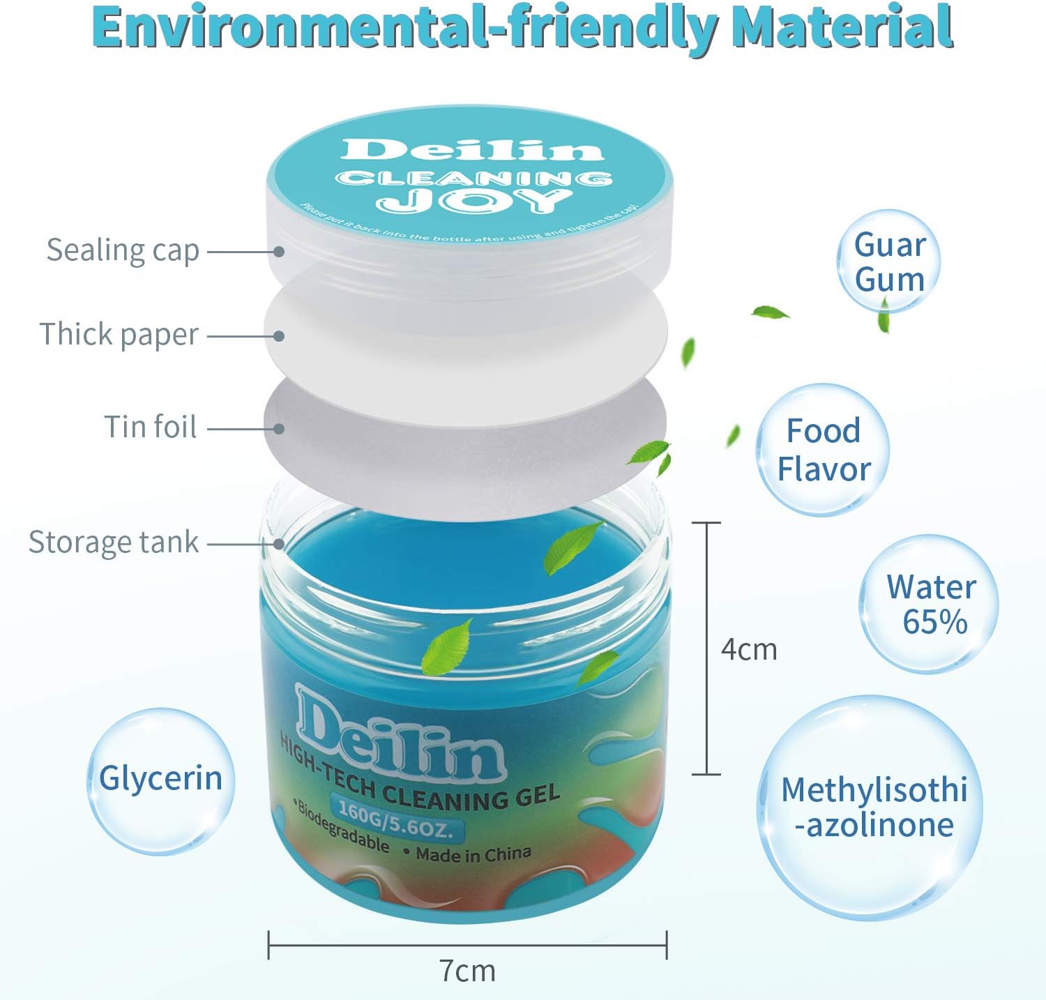 Deilin 2 Pack Cleaning Gel Kit 160G/Pack