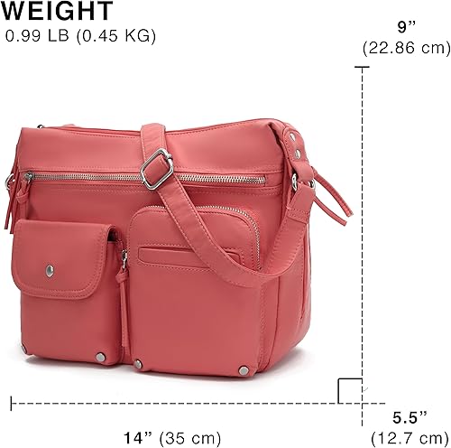 Vista 3 de Scarleton bolsa de hombro con múltiples bolsillos H1407