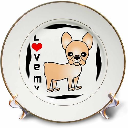 Miniatura 2 de CP _ _ _ _ _ _ _ _ _ _ 25325Janna Salak diseños PerrosI Love My Bulldog francés Cream TanPlatos