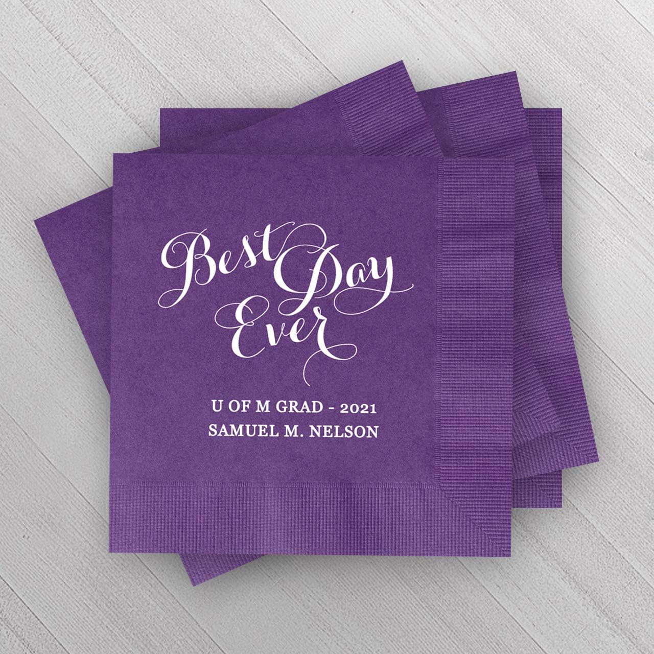 Best Day Ever Personalized Luncheon Dinner Napkins &ndash; キャノピーStreet &ndash;