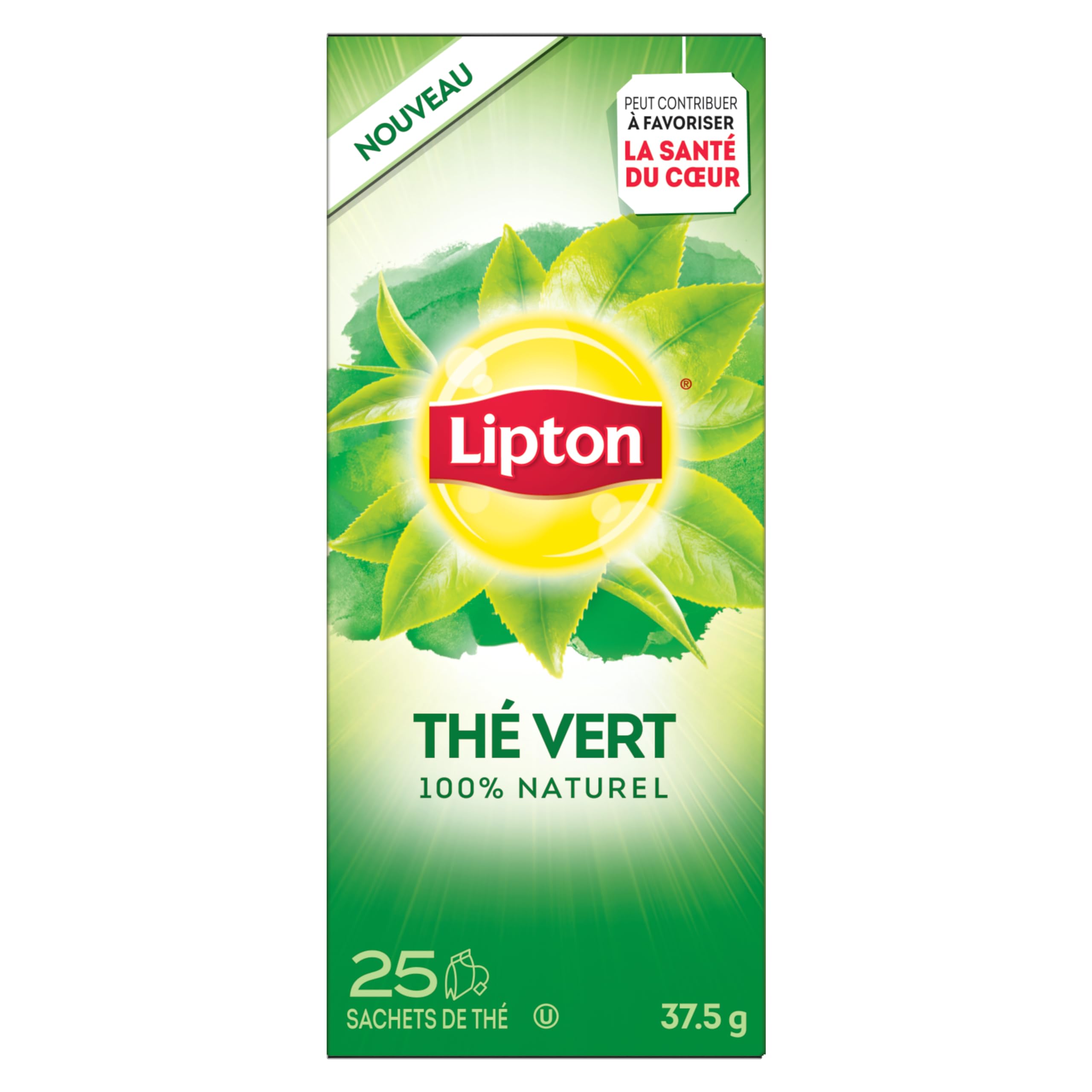 Lipton Pure Green Tea - 25 Count (Pack of 1), Unsweetened and