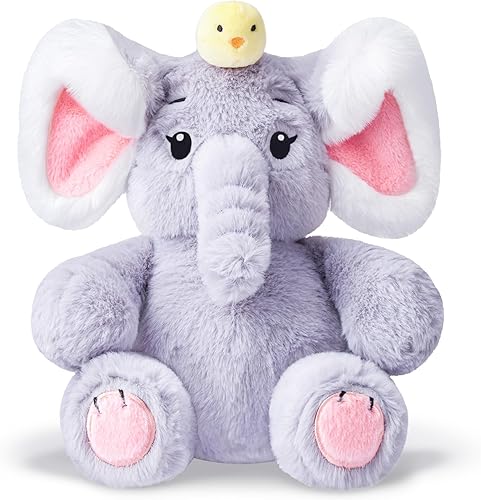 IKASA Juguetes de peluche de elefante, lindo peluche de 11 pulgadas, suave, pequeño, esponjoso, esponjoso, regalo para la familia, niños, niñas y