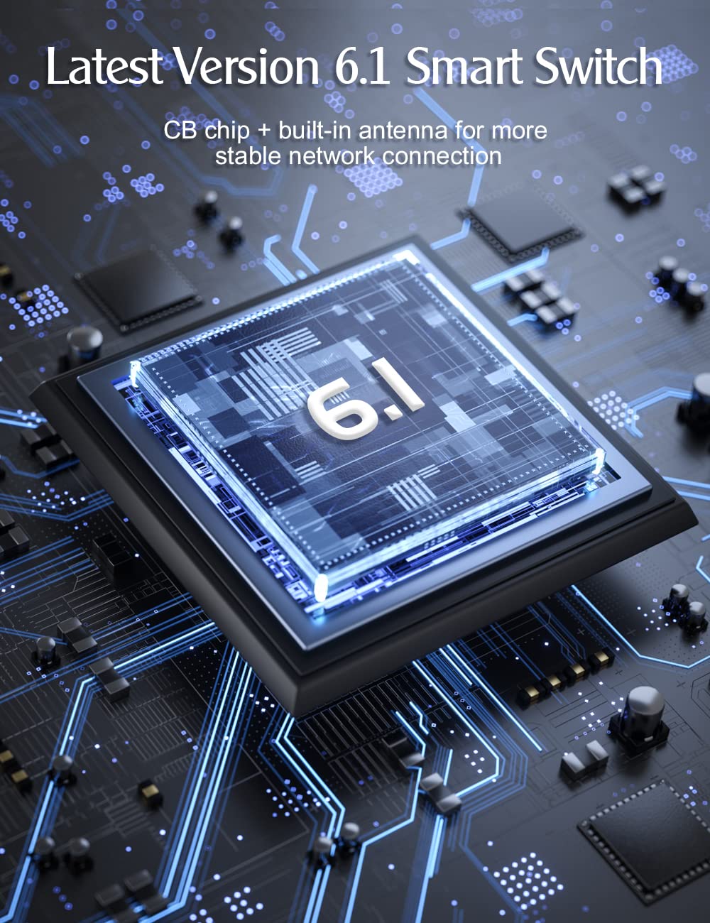 【6.1 Gen】Interruptor persiana WiFi Maxcio compatible con Alexa, Google Home, Interruptor Persiana con Control de Porcentaje, Temporizador y Control de Voz, Requiere Cable Neutro, 2.4G WiFi