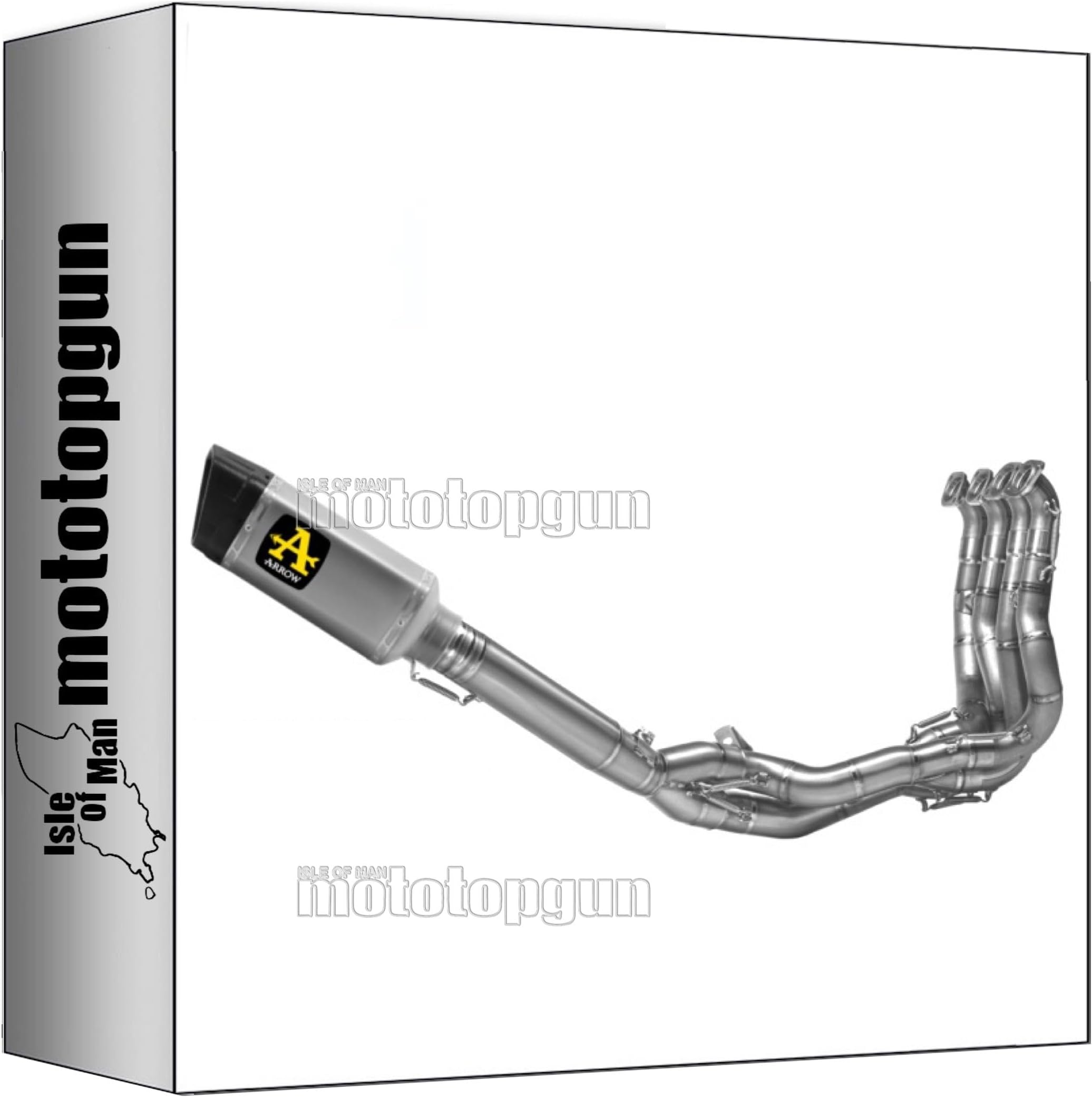 arrow 71216PTZ full system exhaust competition sbk indy-race full titanium carby end cap compatible with kawasaki zx-10r zx-10 r 2021 2022 2023 mototopgun