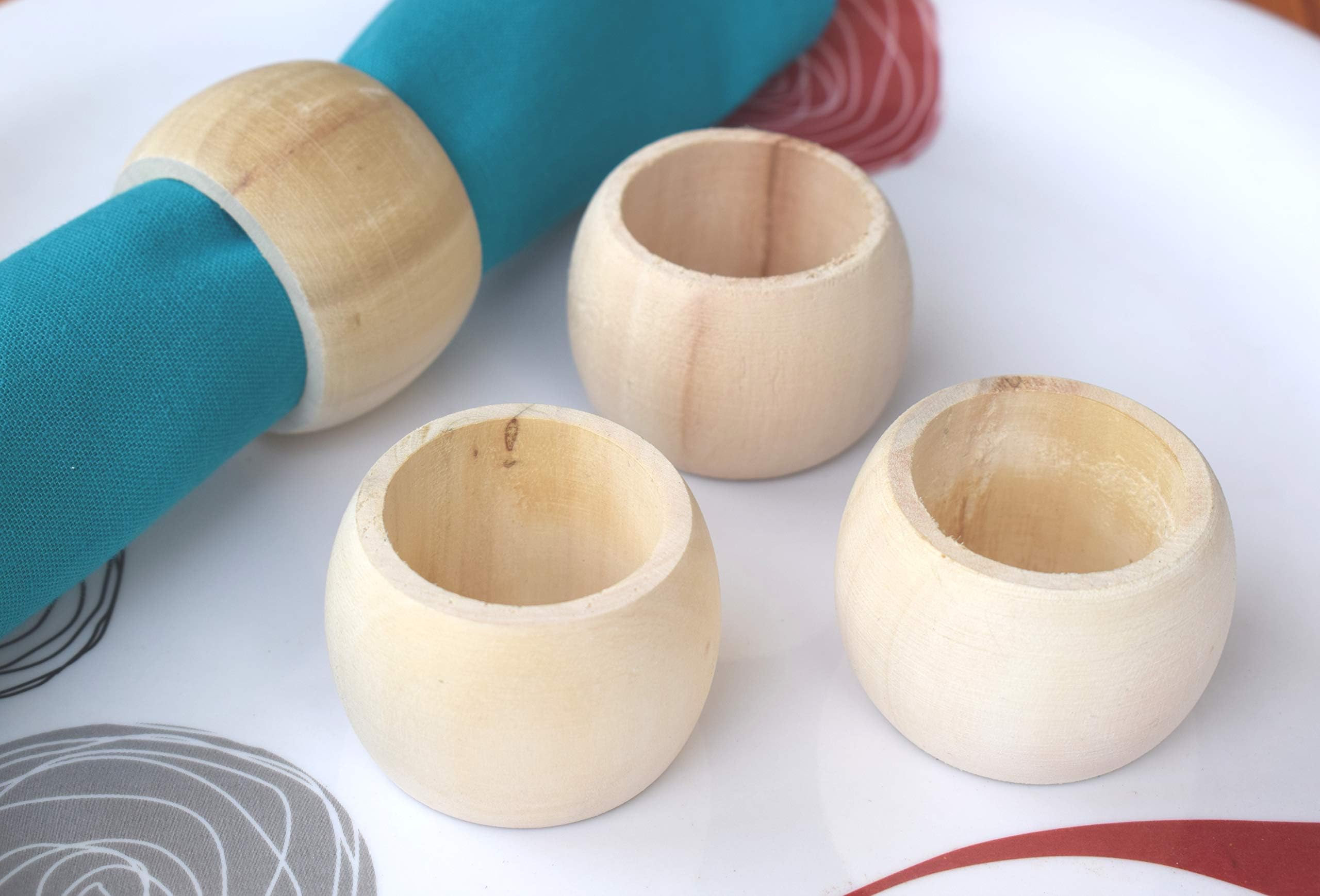 Ligero & Pro - Juego de 4 servilletas de madera de 3,8 cm