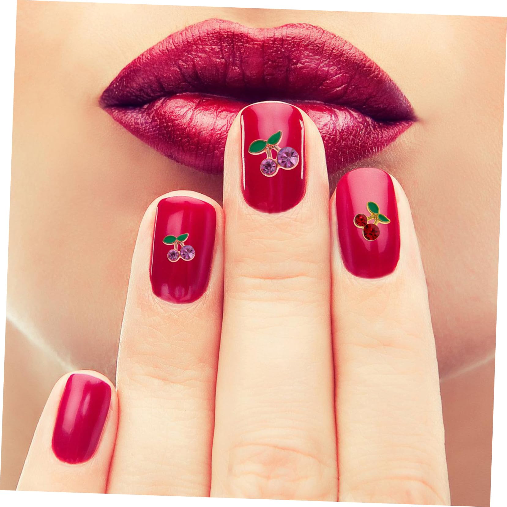 Healvian 160pezzi Decorazioni Per Unghie Forma Di Strass Rossi Per Nail Art Creativa e Elegantper Manicure e Feste