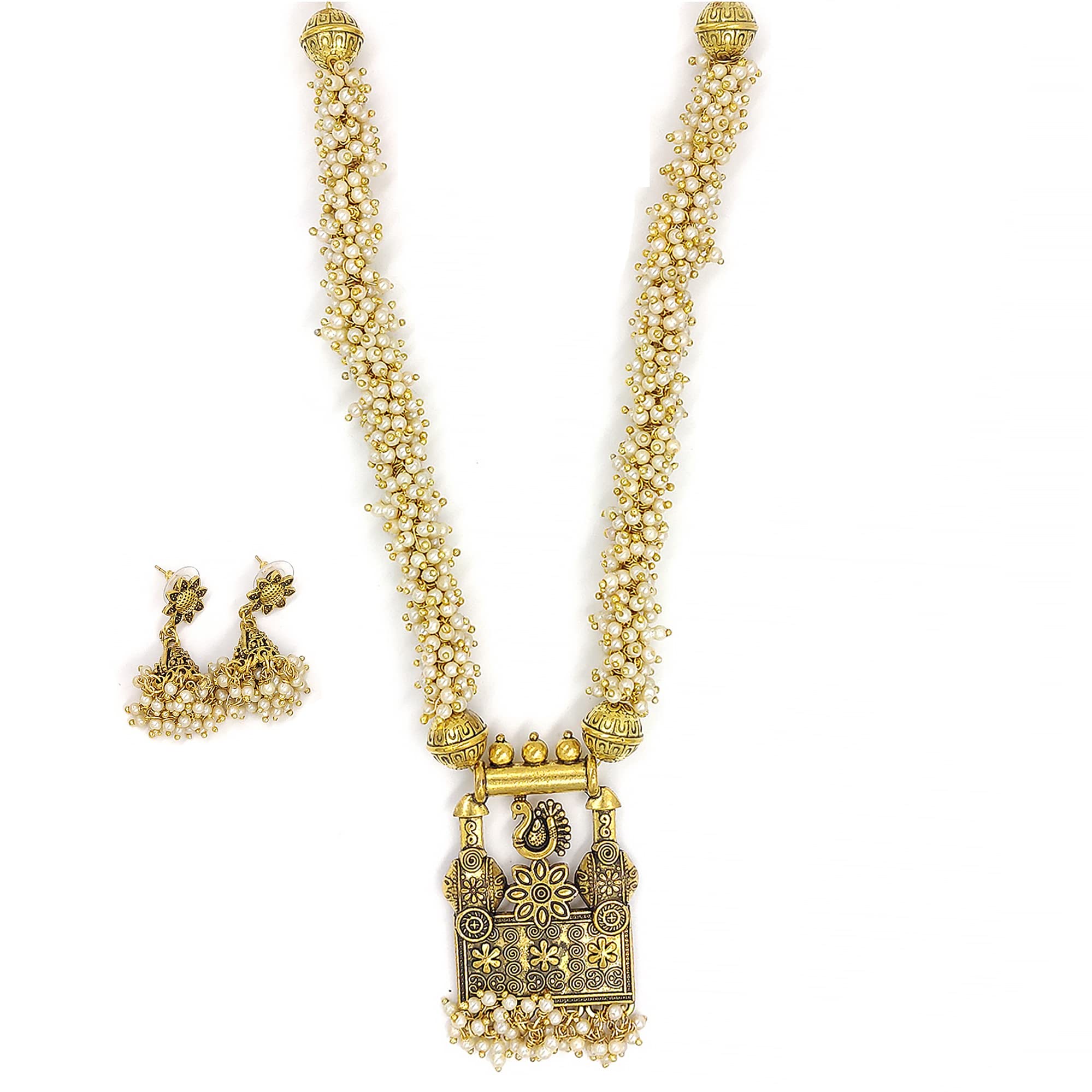 ZaffreCollections Gold Pendant Necklace Set for Women and Girls (ZCNS0063) (B09D9L3HPP) Amazon Price History, Amazon Price Tracker