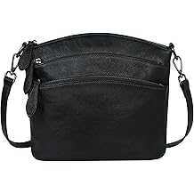 Crossbody Bags for Women Genuine Leather Purses with Multi-Pockets Vintage Ladies Small Shoulder Satchel Bag