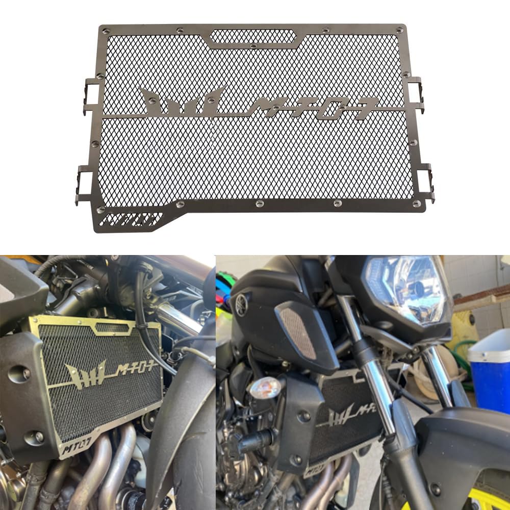 Coque de protection pour radiateur de moto en acier inoxydable pour Yamaha MT07 FZ07 2014-2019 2020 2021 2022 Noir