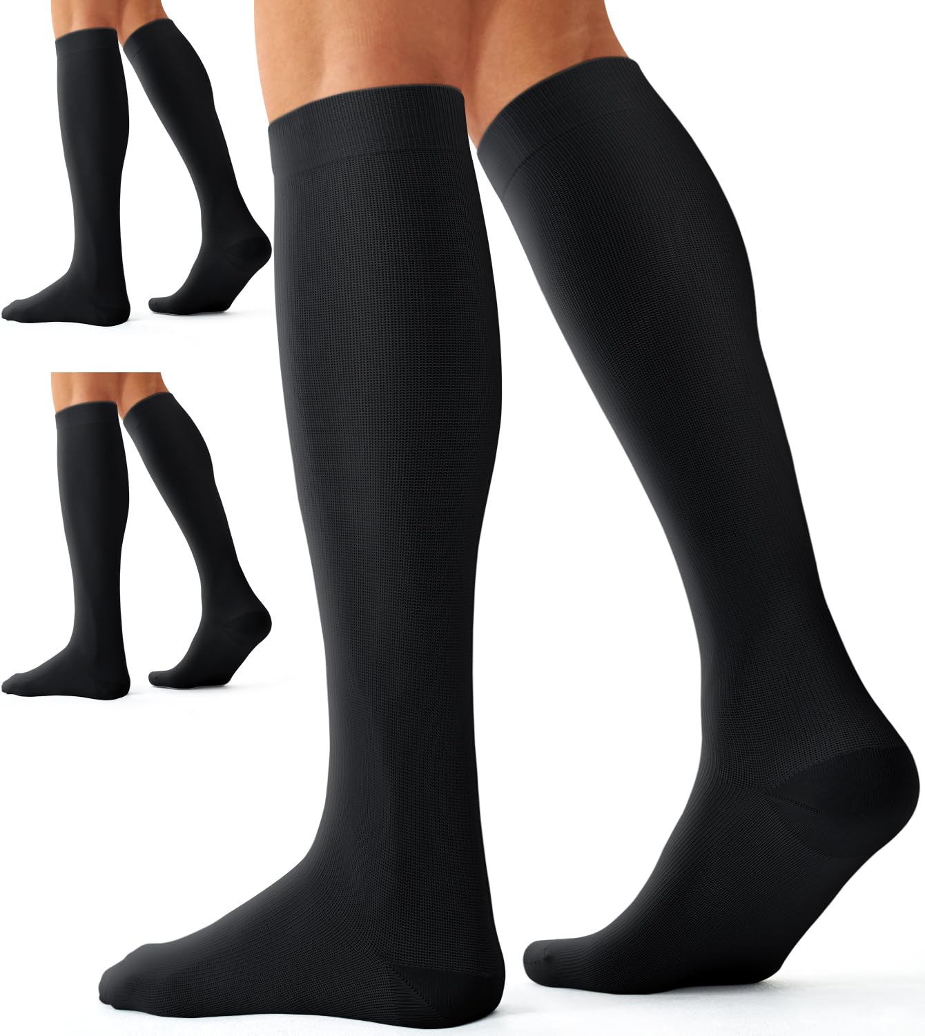 Bluemaple 6 Pack Copper Compression Socks for Women and Men Circulation-Best Support for Medical, Running,Nursing,Athletic