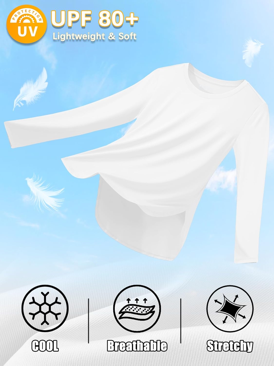 Cavva Women's Sunshirts Moisture Wicking Workout Top Quick Dry Long Sleeve Shirts Swim Running Athletic UPF 80+ UV Tee - Image 5