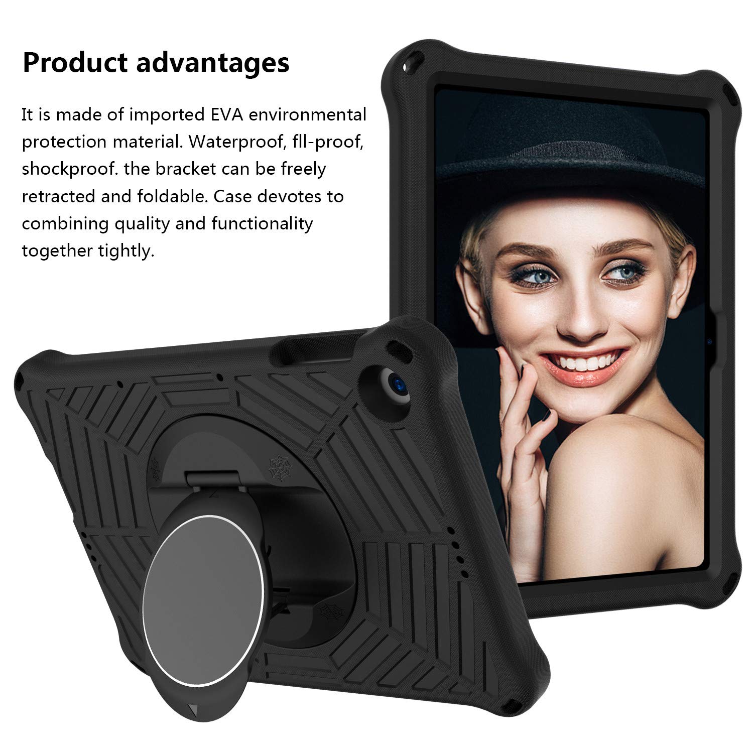 Custodia Antiurto Per Tablet Huawei Enjoy T2 / MatePad T10/T10S - EVA Leggera Con Maniglia E Tracolla, Protezione Bambini - 3