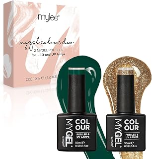 Shell by MYLEE Gel Nail Polish Paint Set 2x10ml - UV/LED Suak -Off Nail Art Manicure Pedicure for Professional, Salon & Home Use - Long Lasting & Easy to Apply (Christmas Tree)
