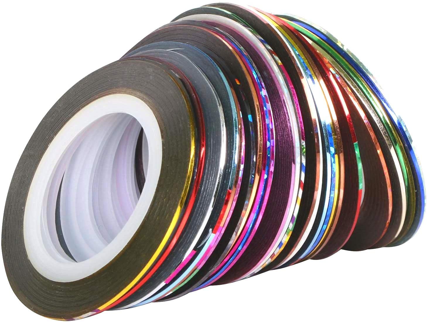Belicia 10 Colors Mixed Rolls Nail Art Striping Tape Line Decoration DIY Nail Tip Sticker Decal 1