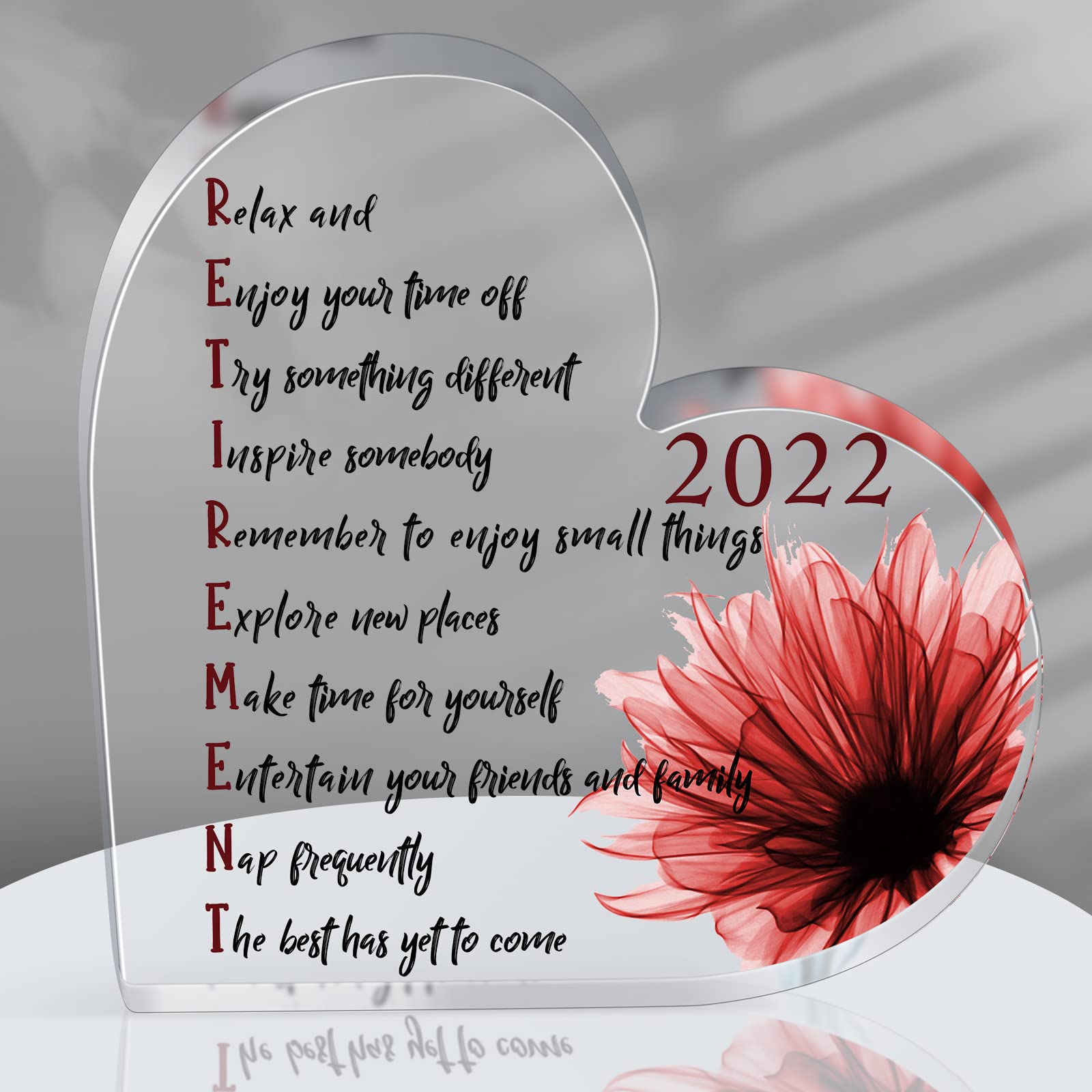 Buy Retirement Gifts Acrylic Heart Retirement Gift for Men Women 2022