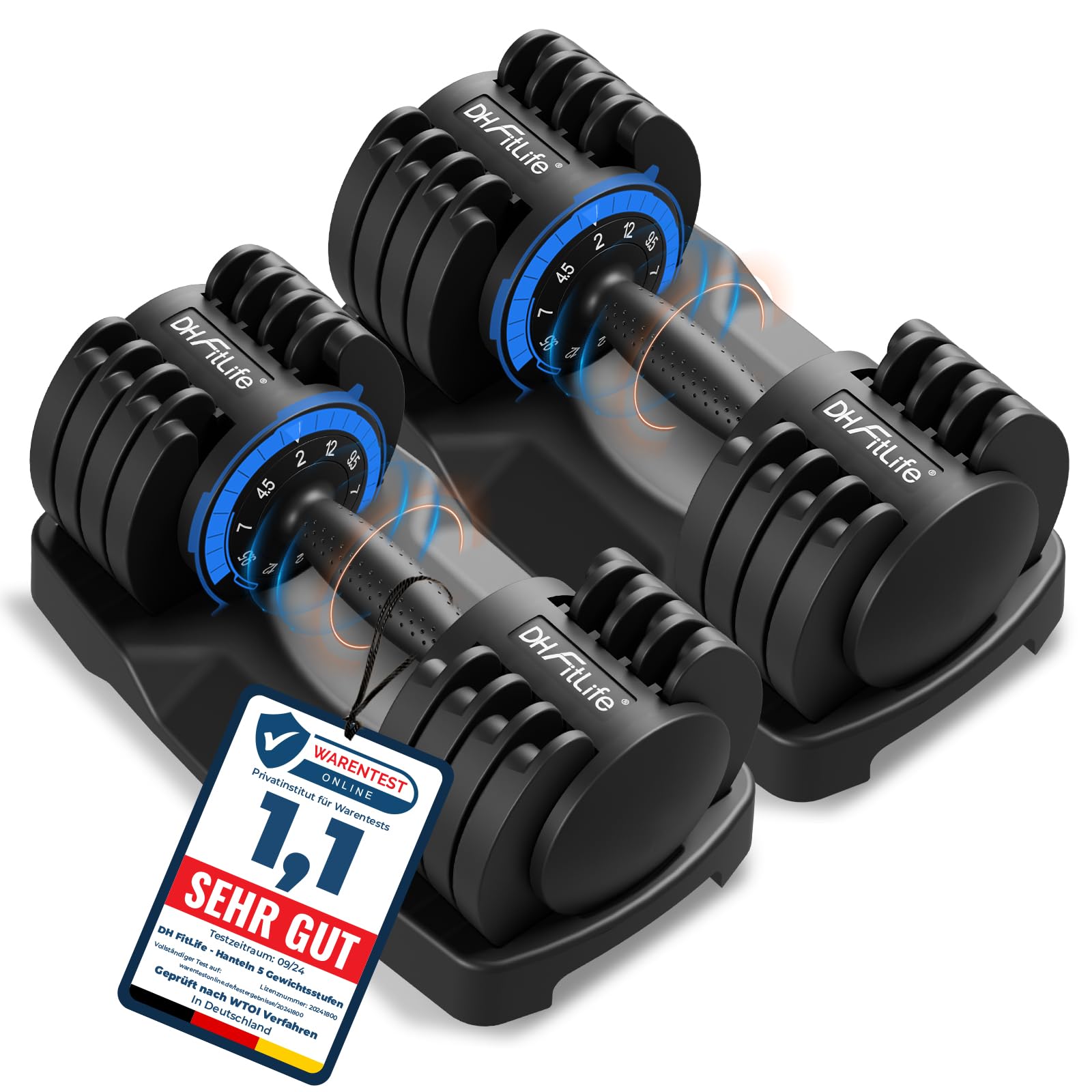 DH FitLife 12kg verstellbare Hanteln