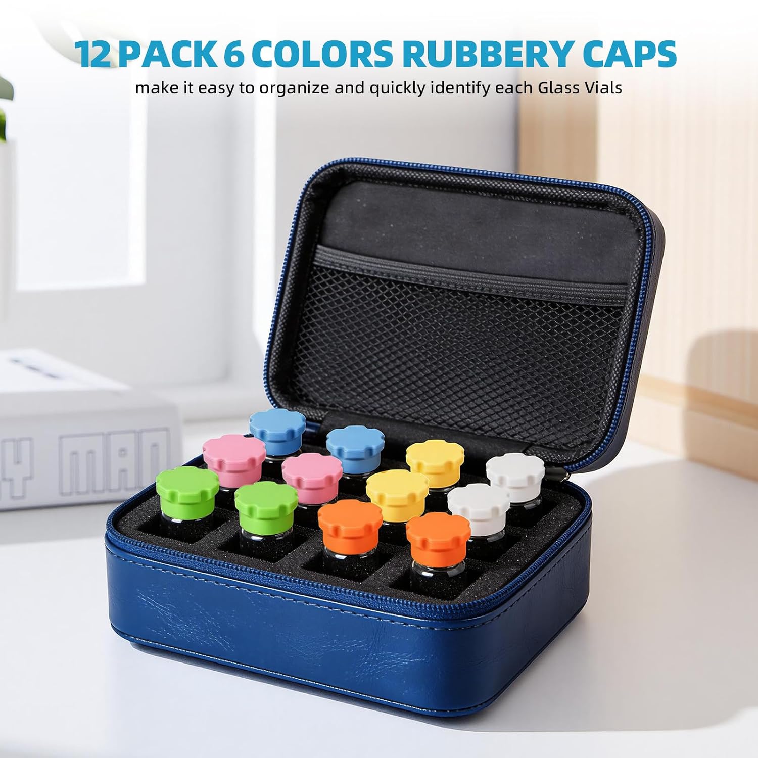 12Pcs Glass Vial Protective Vial Caps Peptide Silicone Caps for 1ml 2ml 3ml